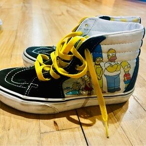 Vans x The Simpsons checkered SK8-HI shoes